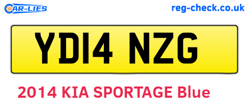 YD14NZG are the vehicle registration plates.