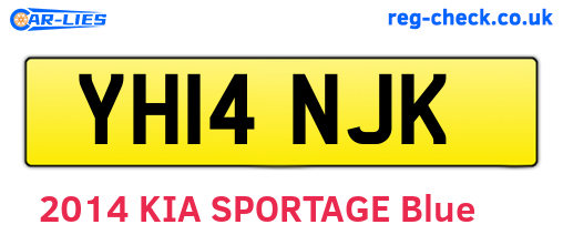 YH14NJK are the vehicle registration plates.