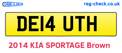 DE14UTH are the vehicle registration plates.