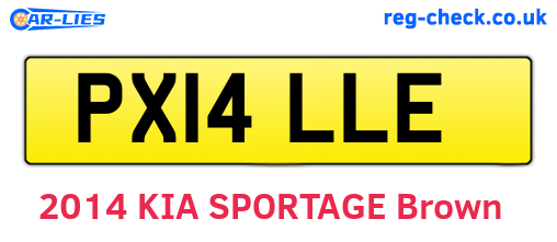 PX14LLE are the vehicle registration plates.