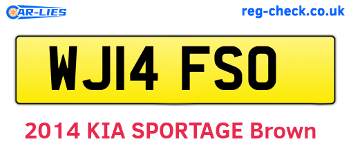 WJ14FSO are the vehicle registration plates.
