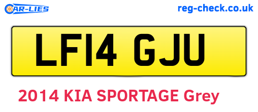 LF14GJU are the vehicle registration plates.