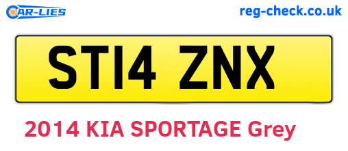 ST14ZNX are the vehicle registration plates.