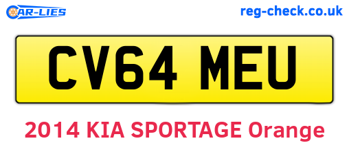 CV64MEU are the vehicle registration plates.