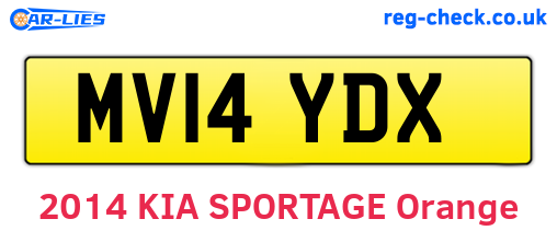 MV14YDX are the vehicle registration plates.