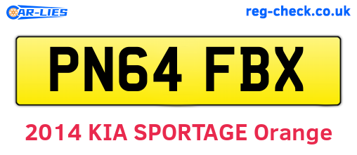 PN64FBX are the vehicle registration plates.