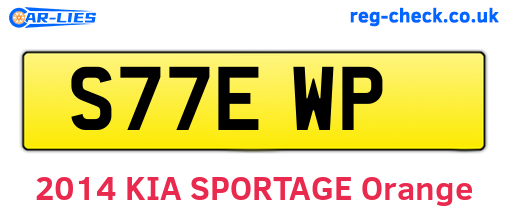 S77EWP are the vehicle registration plates.