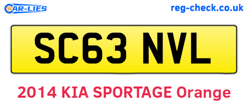SC63NVL are the vehicle registration plates.