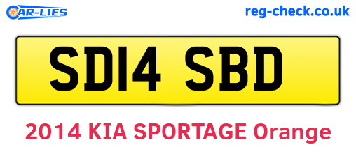 SD14SBD are the vehicle registration plates.