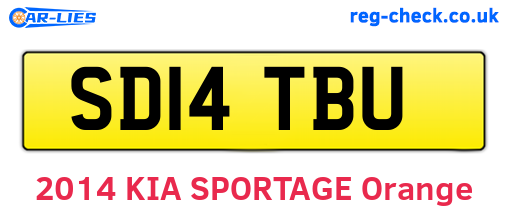 SD14TBU are the vehicle registration plates.