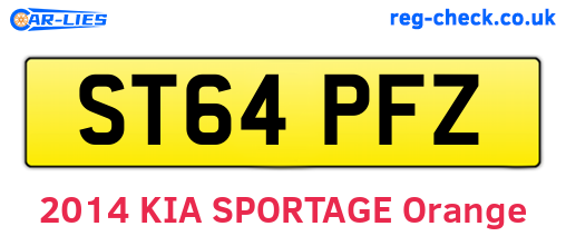 ST64PFZ are the vehicle registration plates.