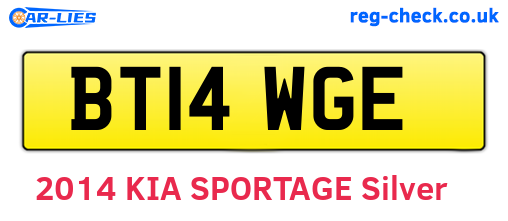 BT14WGE are the vehicle registration plates.