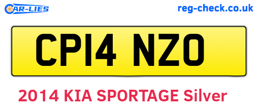 CP14NZO are the vehicle registration plates.
