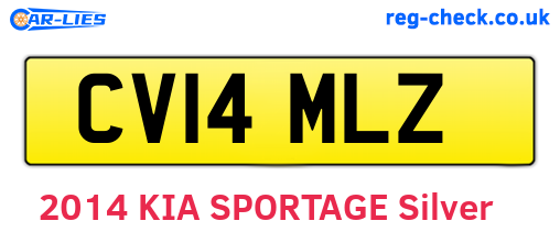 CV14MLZ are the vehicle registration plates.