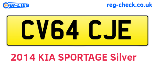 CV64CJE are the vehicle registration plates.