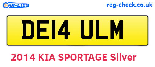 DE14ULM are the vehicle registration plates.