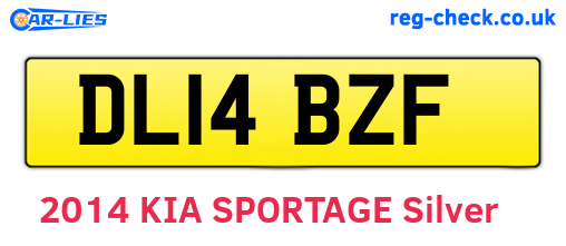DL14BZF are the vehicle registration plates.