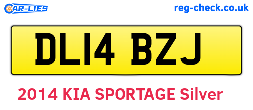 DL14BZJ are the vehicle registration plates.