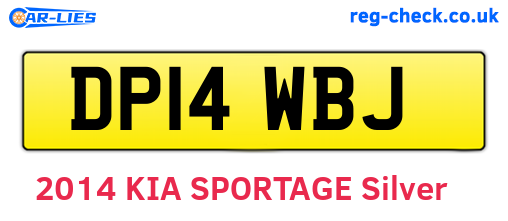 DP14WBJ are the vehicle registration plates.