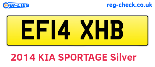 EF14XHB are the vehicle registration plates.
