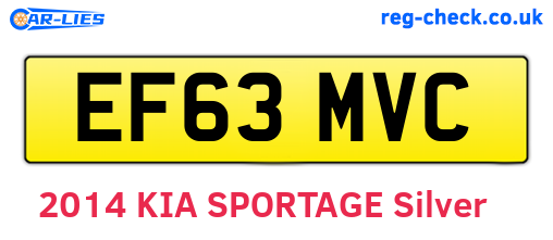 EF63MVC are the vehicle registration plates.