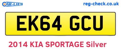 EK64GCU are the vehicle registration plates.