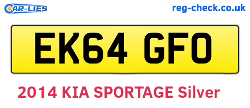 EK64GFO are the vehicle registration plates.