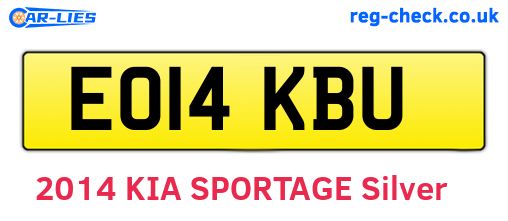 EO14KBU are the vehicle registration plates.