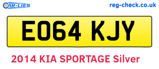 EO64KJY are the vehicle registration plates.