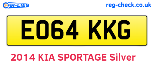 EO64KKG are the vehicle registration plates.