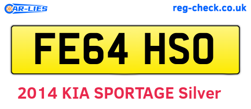 FE64HSO are the vehicle registration plates.