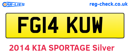 FG14KUW are the vehicle registration plates.