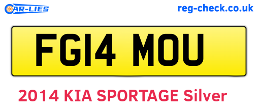 FG14MOU are the vehicle registration plates.