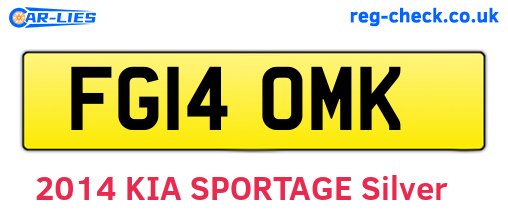 FG14OMK are the vehicle registration plates.