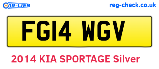 FG14WGV are the vehicle registration plates.
