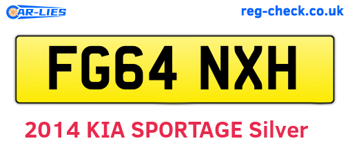 FG64NXH are the vehicle registration plates.