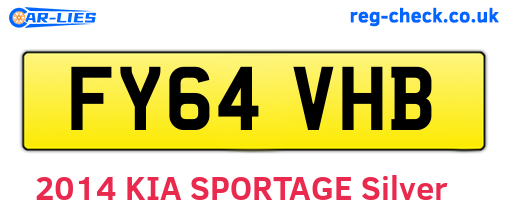 FY64VHB are the vehicle registration plates.
