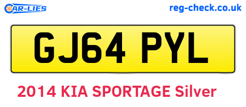 GJ64PYL are the vehicle registration plates.