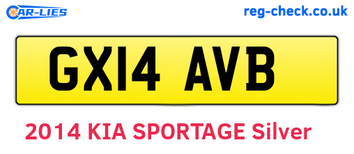 GX14AVB are the vehicle registration plates.