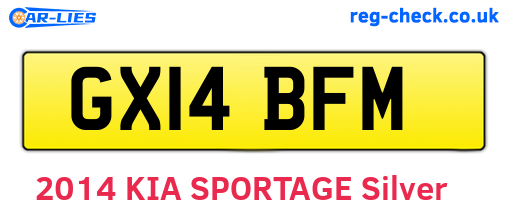 GX14BFM are the vehicle registration plates.
