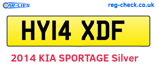 HY14XDF are the vehicle registration plates.