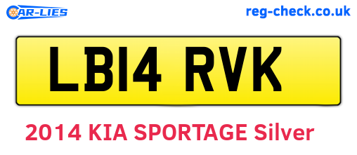 LB14RVK are the vehicle registration plates.