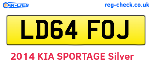 LD64FOJ are the vehicle registration plates.