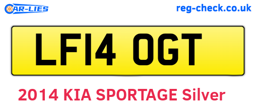 LF14OGT are the vehicle registration plates.