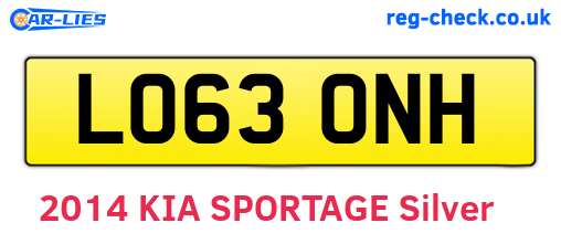 LO63ONH are the vehicle registration plates.