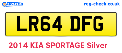 LR64DFG are the vehicle registration plates.