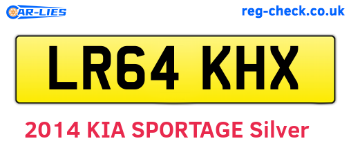 LR64KHX are the vehicle registration plates.
