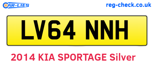 LV64NNH are the vehicle registration plates.