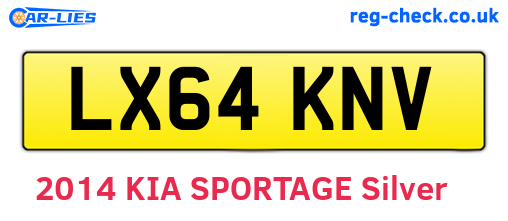 LX64KNV are the vehicle registration plates.