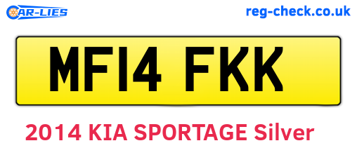 MF14FKK are the vehicle registration plates.